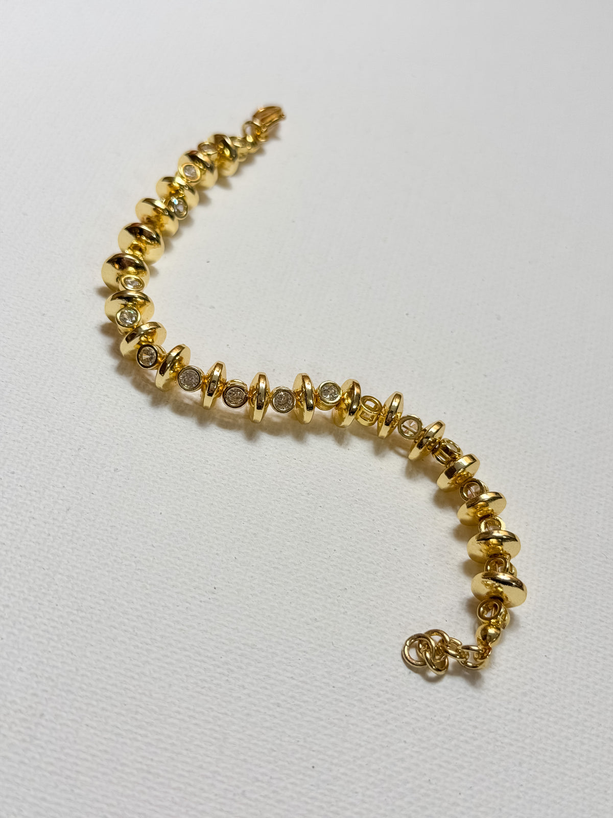 Mini CZ Disc Bracelet