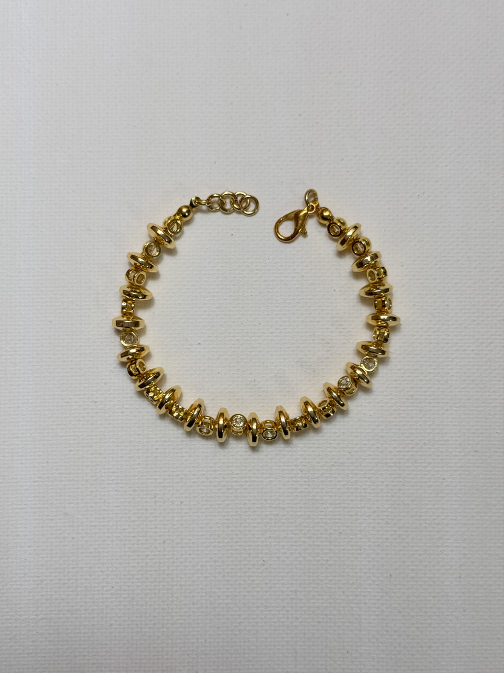 Mini CZ Disc Bracelet