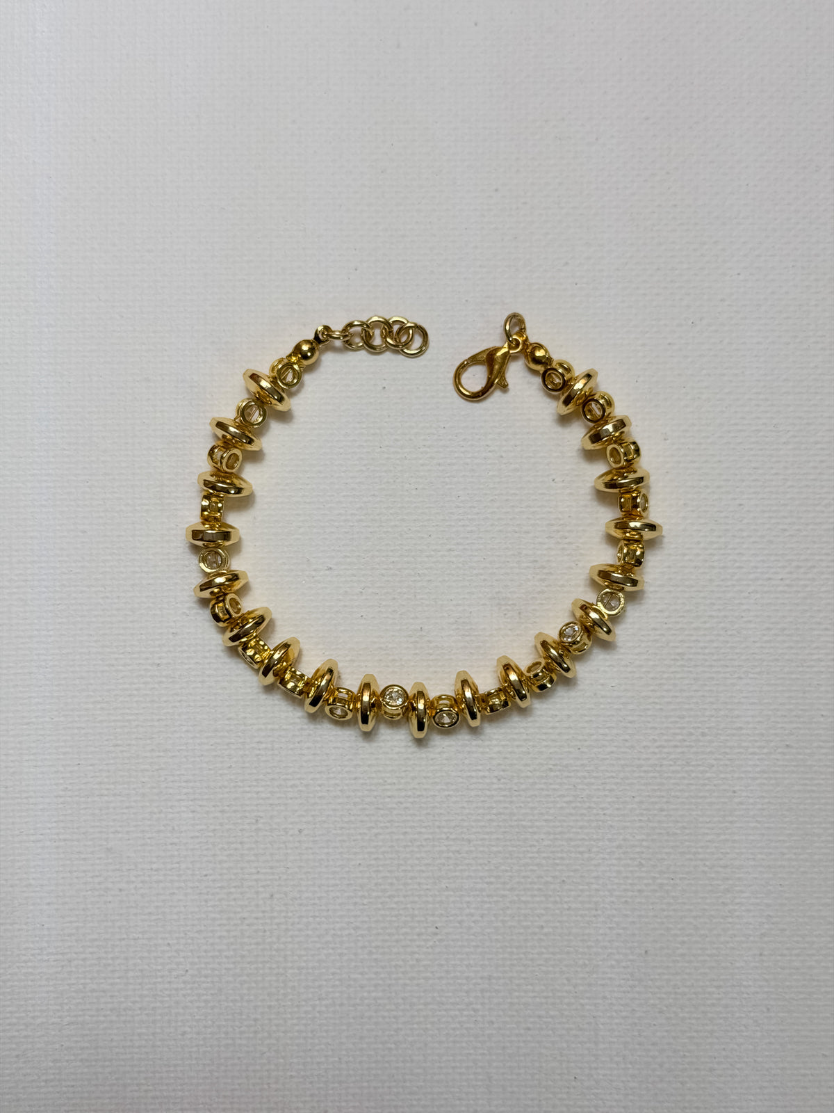 Mini CZ Disc Bracelet