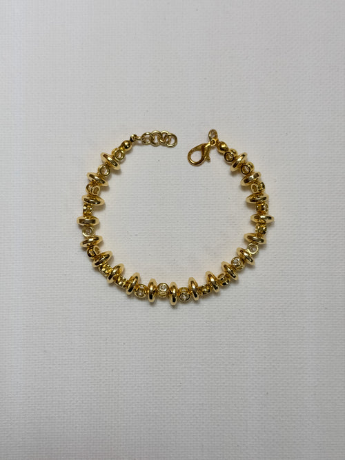 Mini CZ Disc Bracelet